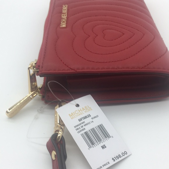 Michael Kors Peyton LG Double Zip Wristlet scarlet - Picture 8 of 8